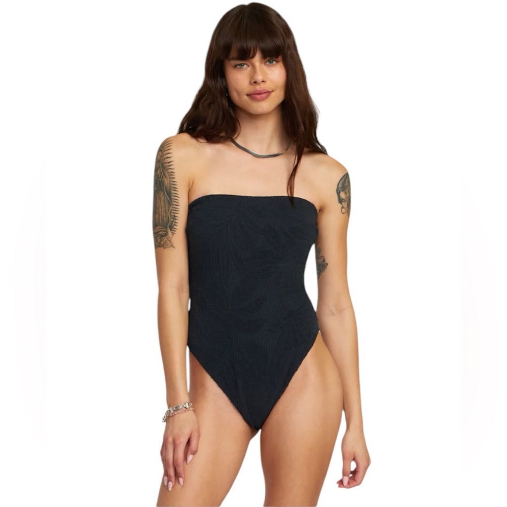 RVCA Palm Grooves Tubular One-piece Swimsuit NWT